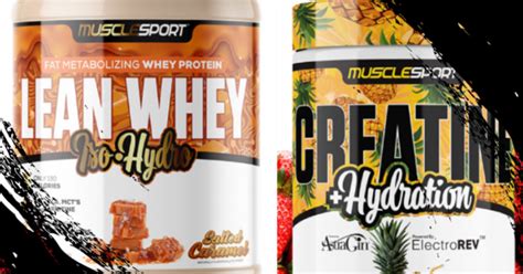 Musclesport Lean Whey Salted Caramel And Creatine Hydration Pineapple Cooler