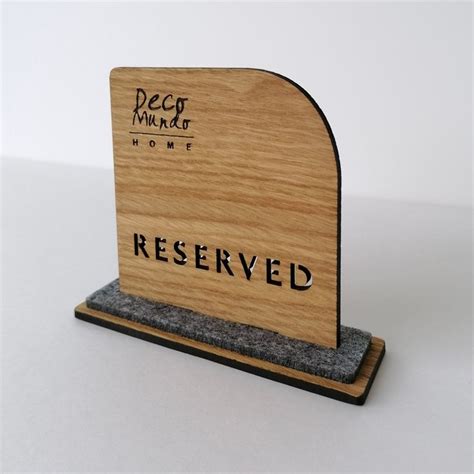 Personalized Reserved Sign For Restaurants And Bars Custom Wooden