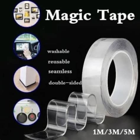 Jual Double Tape Nano Bening Transparan 1M 3M 5M Double Tape Isolasi