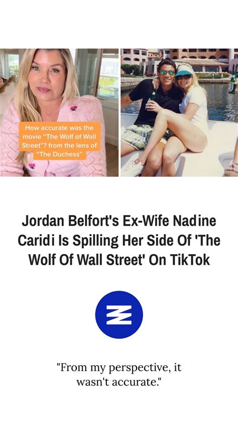 Jordan Belfort S Ex Wife Nadine Caridi Is Spilling Her Side Of The