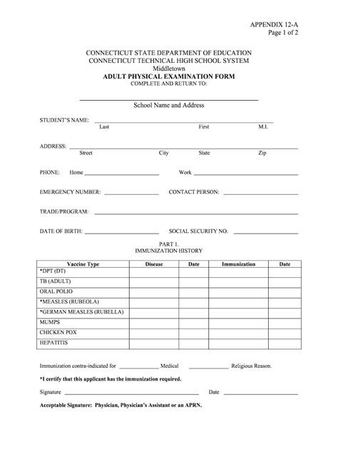 Pre Employment Physical Forms Printable Printable Form Templates And Letter