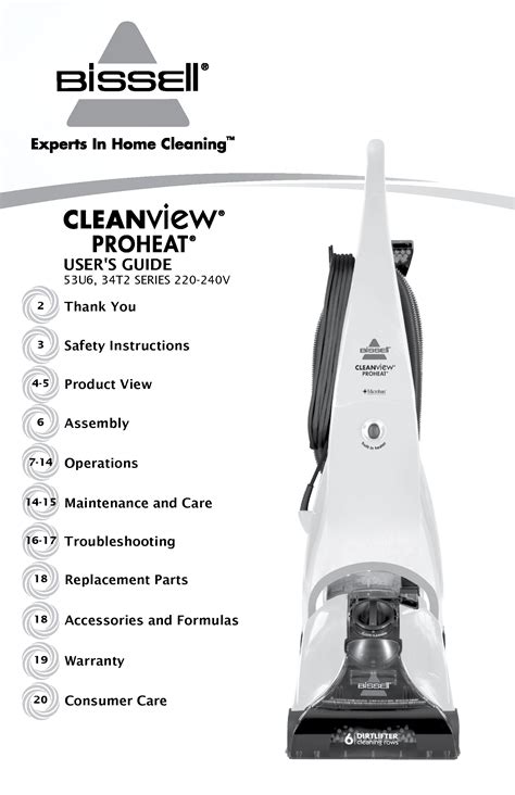 Bisell Cleanview Proheat 53u6e User Manual