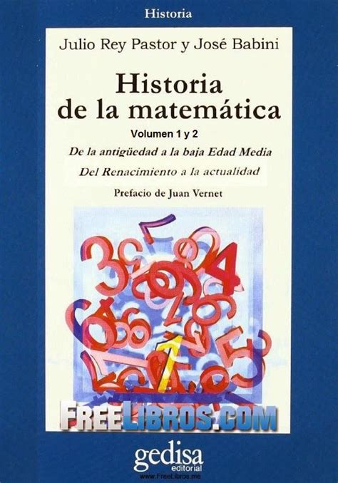 Historia de la matemática Julio Rey Pastor y José Babini Historia