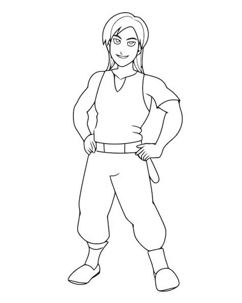 Premium Vector Cartoon Man Coloring Page