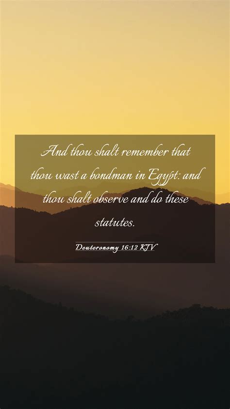 Deuteronomy Kjv Mobile Phone Wallpaper And Thou Shalt Remember