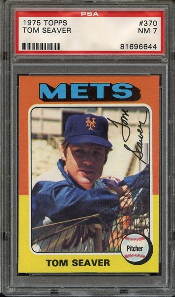 Lot Detail 1975 TOPPS 370 TOM SEAVER PSA NM 7