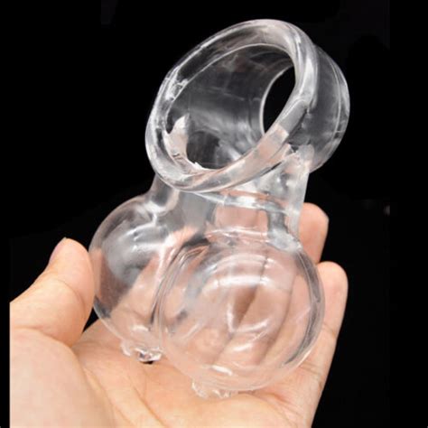 Silicone Male Scrotum Ring Squeeze Stretcher Enhancer Delay Chastity