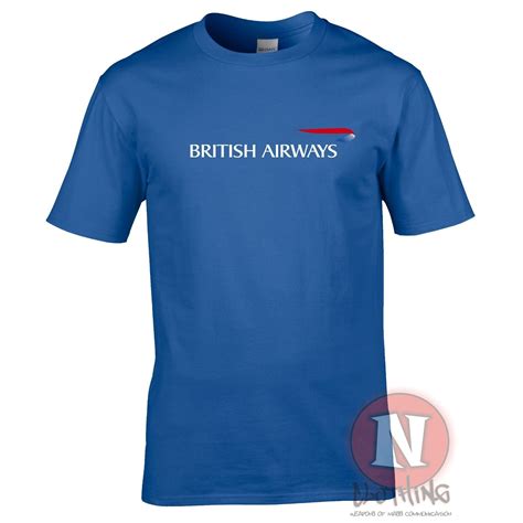 British Airways Logo T Shirt Plane Spotters Airline Crew Airports