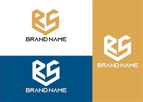 Premium Vector Modern Monogram Initial Letter Rs Logo Design Template