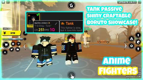 Tank Passive Shiny Craftable Boruto Showcase Anime Fighters Roblox