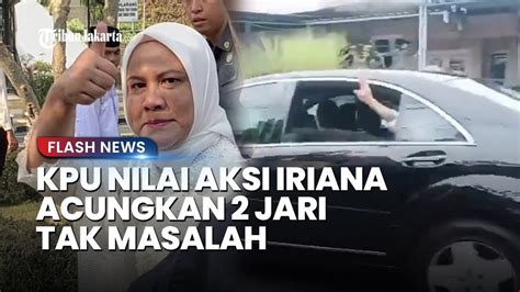 Aksi Ibu Iriana Jokowi Acungkan 2 Jari Dinilai KPU Tak Masalah Reaksi