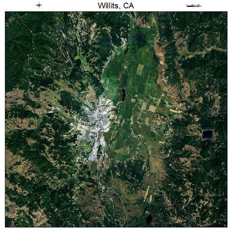 Aerial Photography Map of Willits, CA California