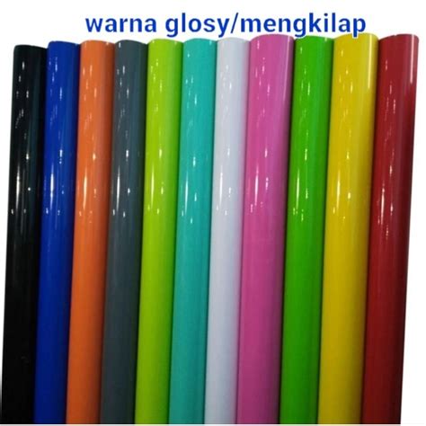 Jual Stiker Skotlet Polos Warna Glossy Mengkilap Harga Permeter