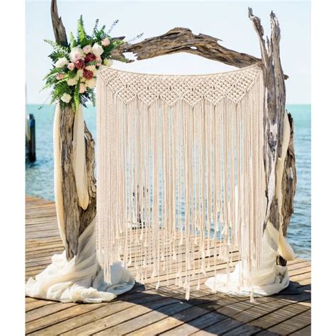 Best Seller Ourwarm Boho Wedding Decoration Macrame Wedding Backdrop