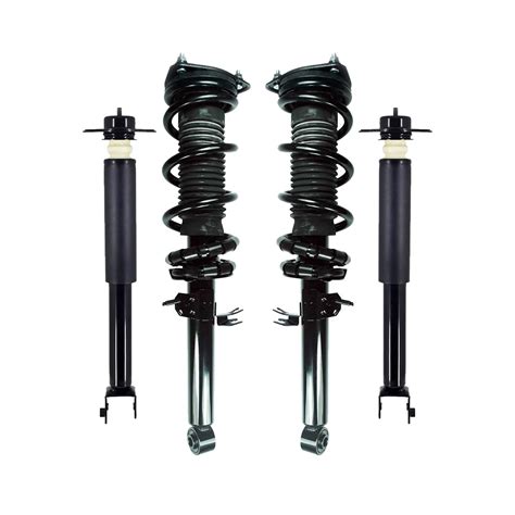 Set 4 Front Quick Complete Strut Coil Spring Rear Complete Shock For