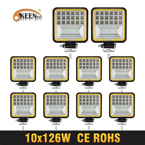 OKEEN Barra De Luz Led Para Coche Foco Reflector Combo Para