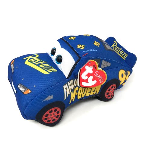 Ty Cars Fabulous Lightning Mcqueen Plush Toy Blue Etsy