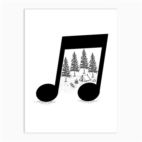 Music Camping Art Print By Jduke Illustrations Fy