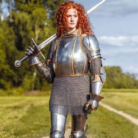 Women In Shining Armour Armurefemme Repost Of Redhead Model Ann As