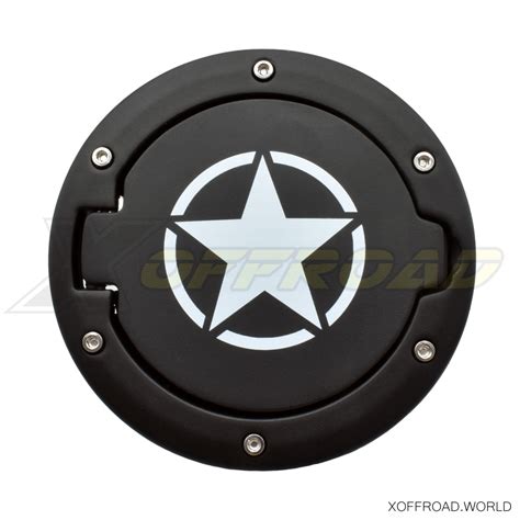 Fuel Door Points Star Black Alluminium Jeep Wrangler Jk Xoea