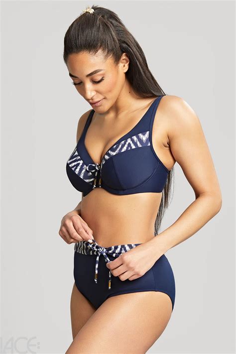 Panache Swim Oceana Bikini Taillenslip Navy Lace De