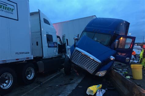 Police: Semi going 'too fast for conditions' caused two truck wreck that shut down interstate