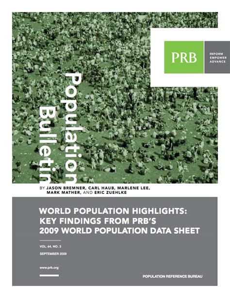 World Population Highlights Key Findings From Prbs 2009 World