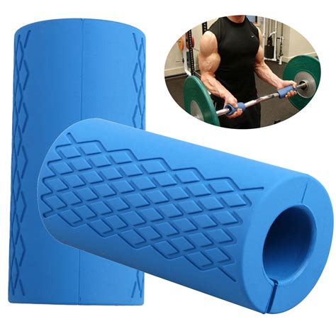 Pack Eeekit Thick Barbell Silicone Grips Non Slip Silicone Rubber