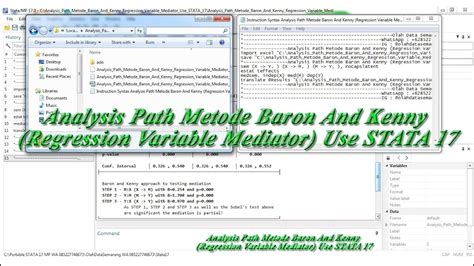 Analysis Path Metode Baron And Kenny Regression Variable Mediator Use