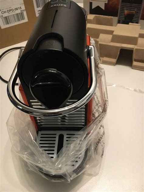 Nespresso Pixie Kaffeemaschine V Krups Rot Metalldesign Kaufen Auf