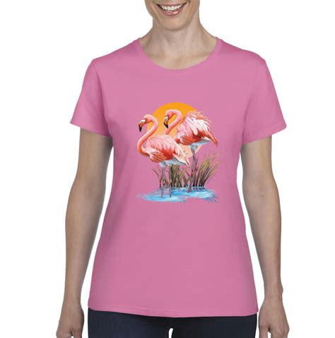 Iwpf Womens Pink Flamingos In Water Short Sleeve T Shirt Walmart