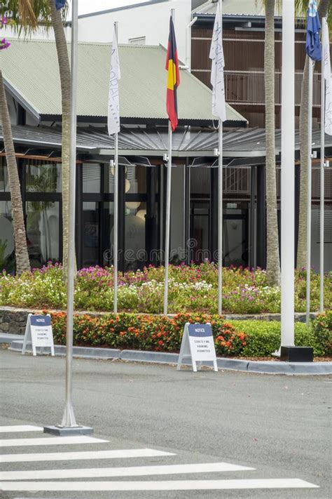 Resort Hotel Entry With Flags Editorial Image Image Of Facade Luxury