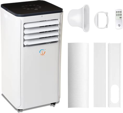 Famgizmo Portable Air Conditioner Unit Fan And Sleep Mode 24h Timer Dual Venting Hose Kit Included