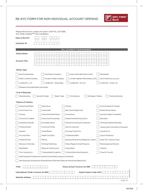 Axis Bank Re Kyc Form Non Individual Fatca Form Fill And Sign