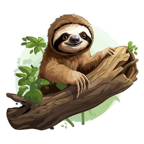 Premium Vector Sloth Vector On White Background