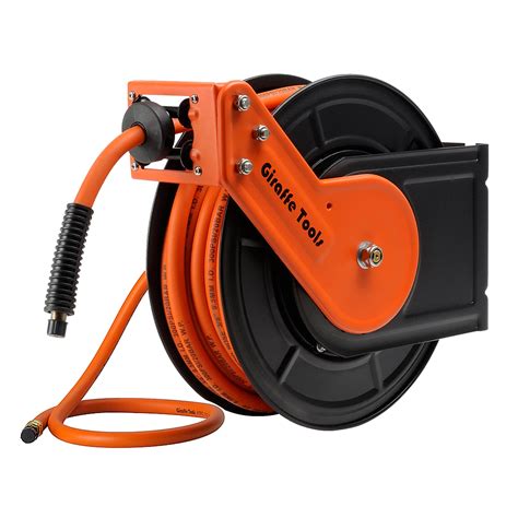 Buy Giraffe Tools Retractable Air Hose Reel With 38 In X 50 Ft Hybrid Air Hose Pneumatic