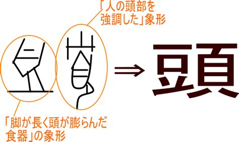 「頭」という漢字の意味・成り立ち・読み方・画数・部首を学習