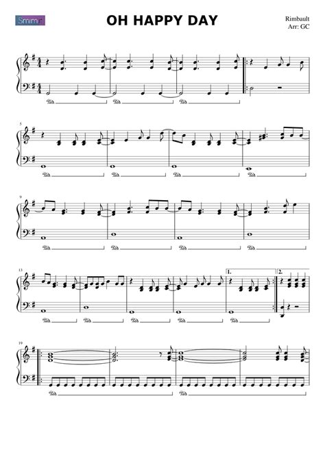 Oh Happy Day Easy Sheet Music For Piano Solo