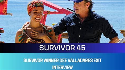 Survivor 45 Winner Dee Valladares Exit Interview Youtube