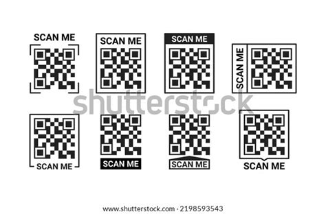 Qr Code Scan Me Icon Qrcode Stock Vector Royalty Free 2198593543 Shutterstock