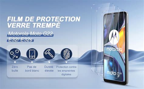 Kokio Verre Tremp Pour Motorola Moto G E E S Pouces Lot De