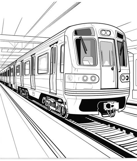 Subway Train Coloring Pages Coloring Nation