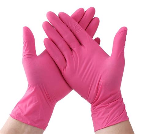 Guantes De Nitrilo Rosa Talla S Med Proteccion