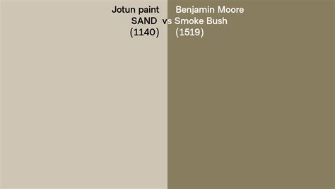 Jotun Paint Sand Vs Benjamin Moore Smoke Bush Side By