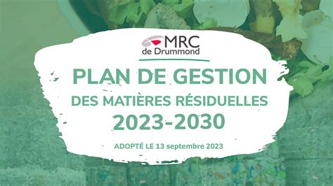 Entrée en vigueur du nouveau plan de gestion des matières résiduelles