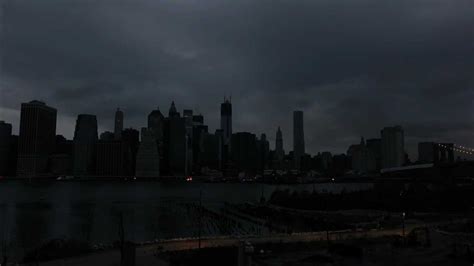 Manhattan Hurricane Blackout Sunset Time Lapse Brooklyn Promenade 10