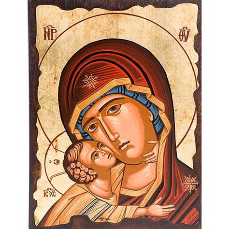 Mother Of Tenderness Icon With Red Dress Online Sales On Holyart