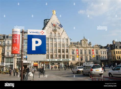 Underground car parking in the french town of Lille Stock Photo - Alamy