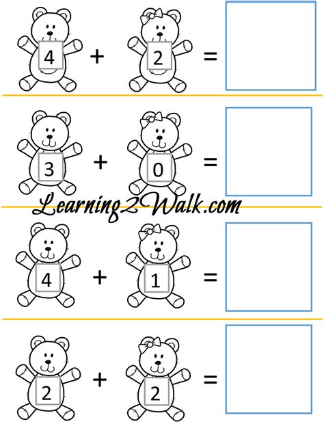 The Worksheet For Adding And Subming Numbers To Teddy Bears With