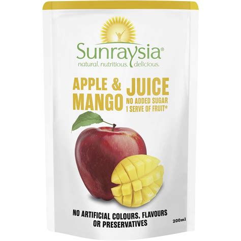 Sunraysia Apple & Mango Juice 200ml is halal suitable, vegan ...